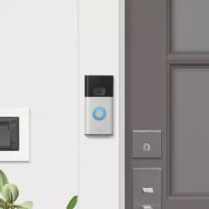 Ring Video Doorbell (2020 Release) Satin Nickel + Ring Chime Bundle