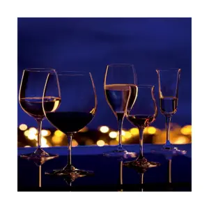 Riedel 6.0 Ounce Vinum Cognac Flute Shaped Clear Fine Crystal Glass Set with Microfiber Polishing Cloth and Dishwasher Safe, Set of 2
