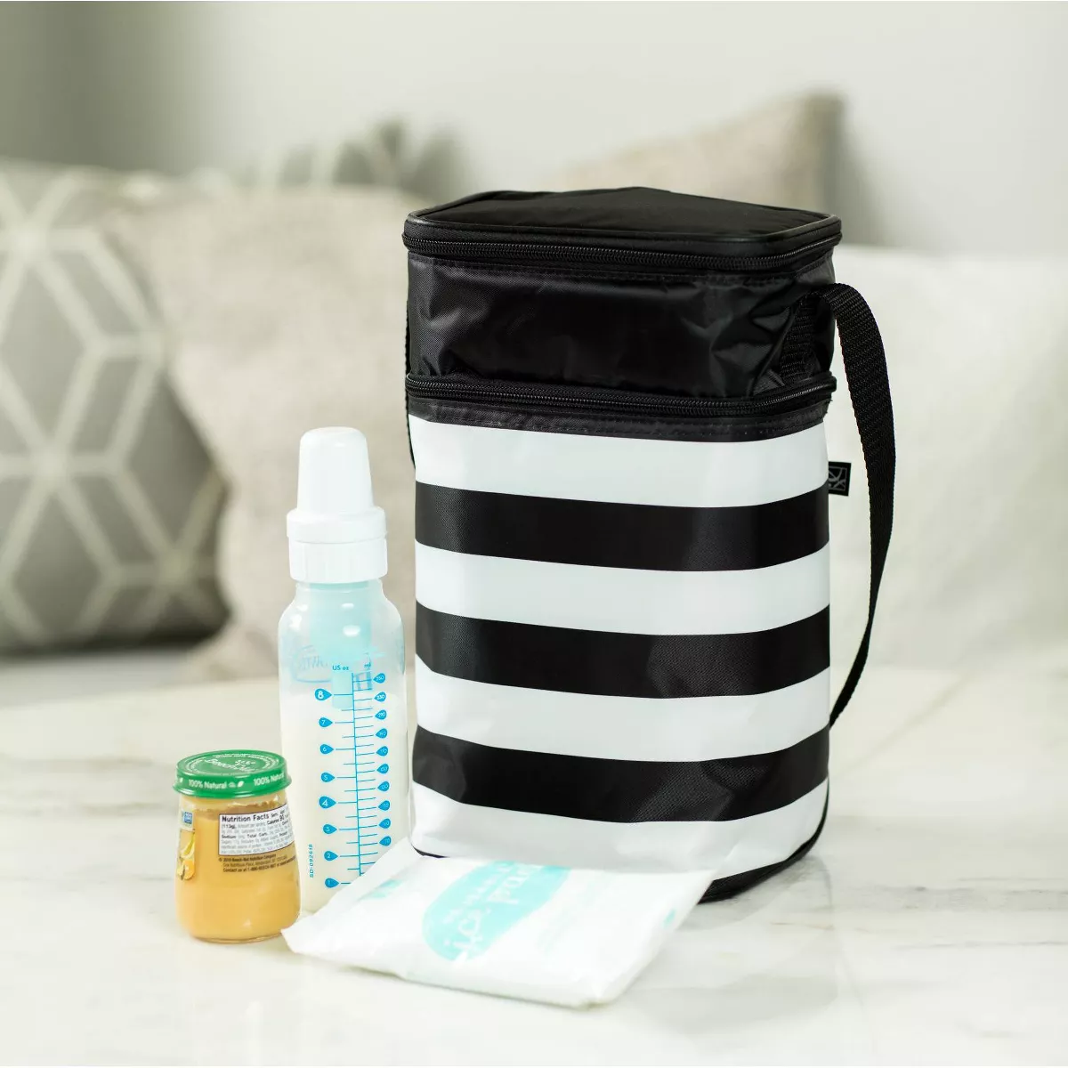 J.L. Childress Six Bottle Cooler - Black Stripe - 30qt