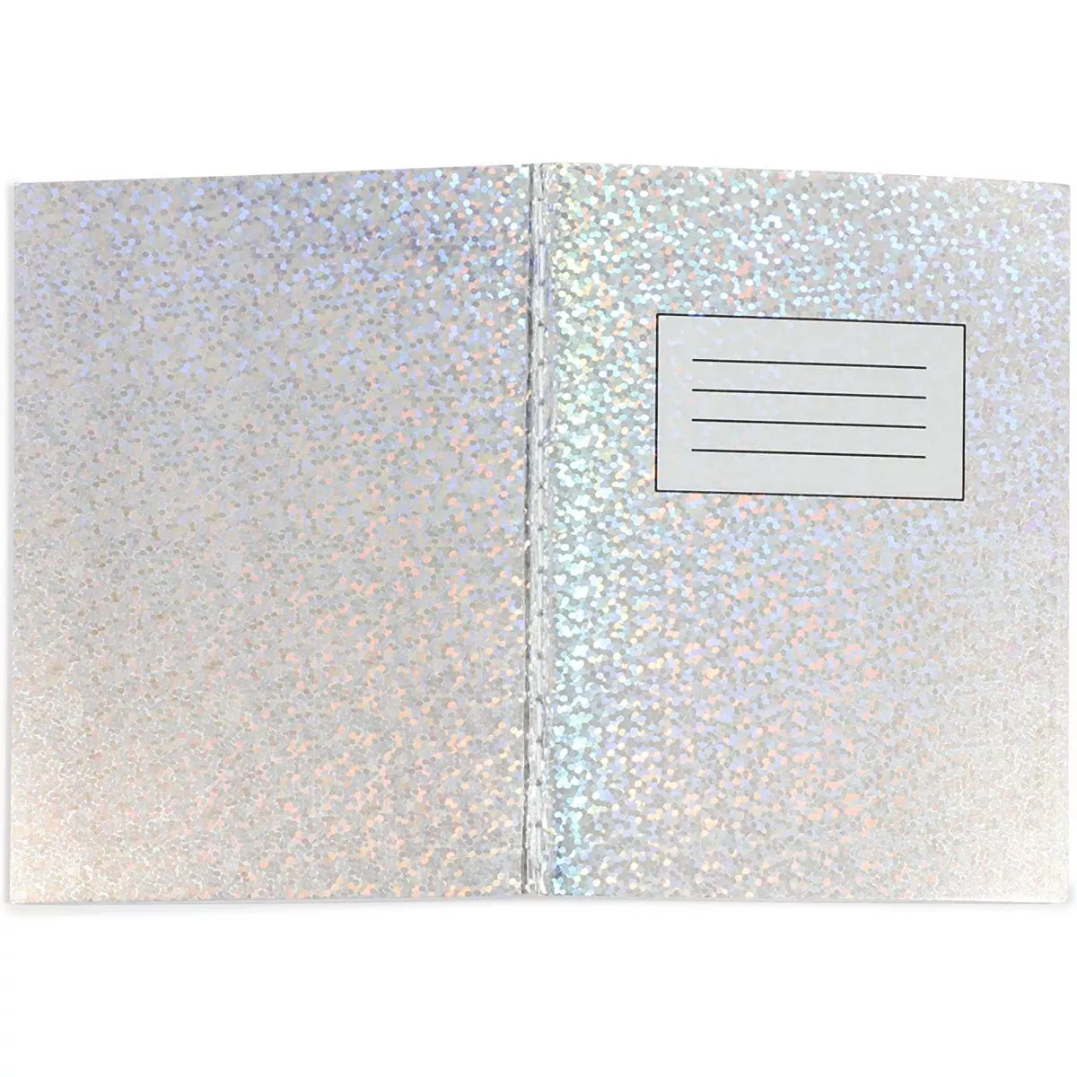 Juvale 12-Pack Holographic Mini Composition Notebooks Lined Journal (3.25 x 4.5 In, 60 Pages)