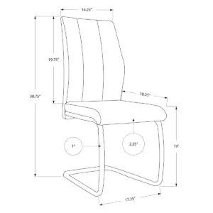 Dining Chair - Black Leather & Chrome - EveryRoom