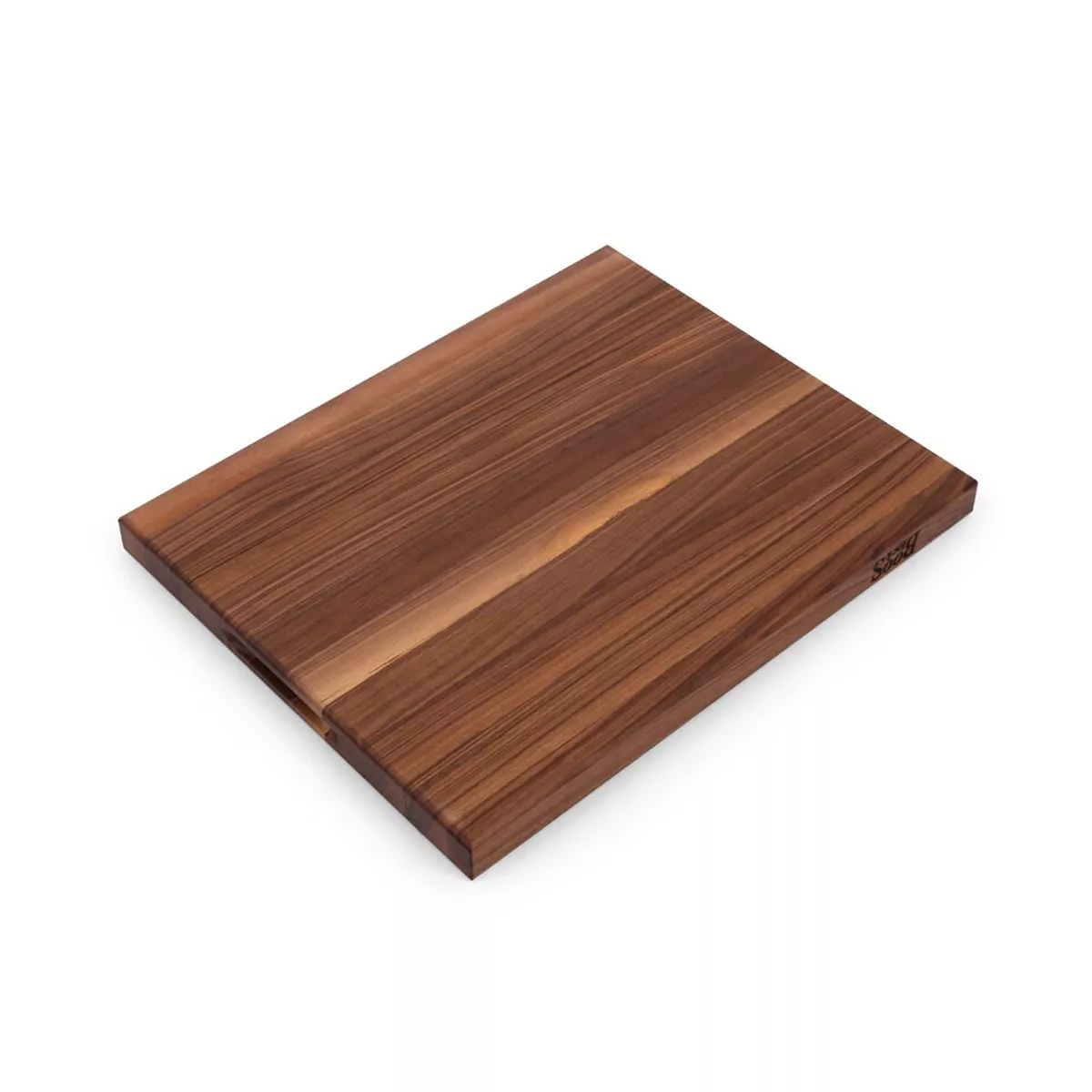 John Boos Reversible 21 Inch Wide 1.5 Inch Thick Au Jus Carving Cutting Board with Deep Juice Groove, 17 x 21 x 1.5 Inches, Walnut