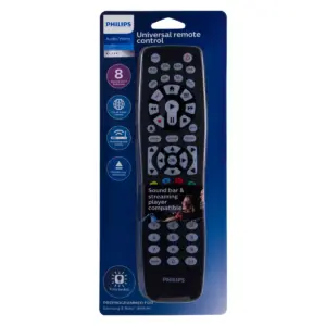 Philips 8 Device Elite Plus Backlit Universal Remote Control - Brushed Black