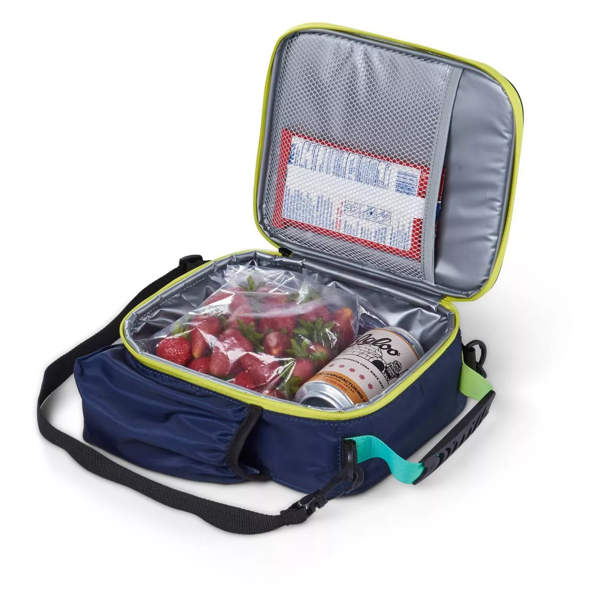 Igloo Hot Brights Vertical Classic Molded Lunch Bag - Navy with Ombre Webbing