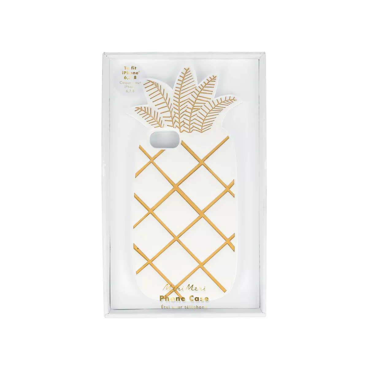 Meri Meri - Pineapple Soft Silicone Phone Case (to fit iPhone 6 7 & 8) - Electronics Cases - 1ct