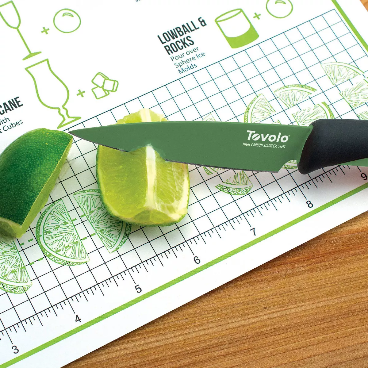 Tovolo Comfort Grip Chef and Paring Knife Set Warm Gray 14017-999