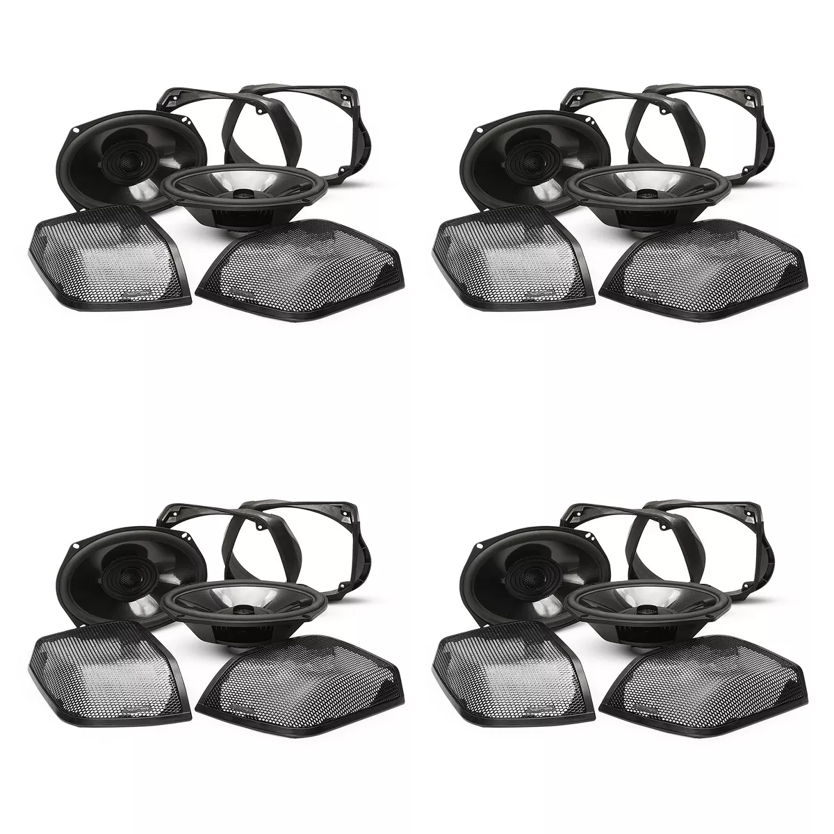 Rockford Fosgate TMS69BL14 Harley Davidson Road Glide Rear Speaker Audio Kit, 2014+ (4 Pack)