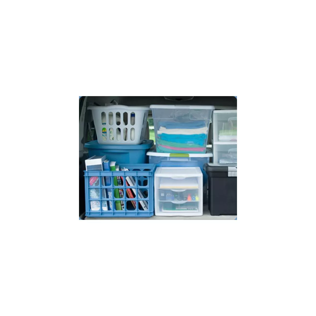 Sterilite ClearView Compact Portable 3 Drawer Storage Organizer Cabinet, 12 Pack
