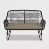 Marli 2pc Loveseat and Coffee Table Patio Set - Charcoal Gray - Novogratz