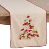 16" X 72" Beaded Christmas Tree Runner Red - SARO Lifestyle
