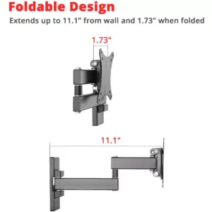 SIIG Mounting Arm for LCD Monitor, TV - Black - 2 Display(s) Supported27