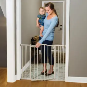 Toddleroo By North States Arched Auto Close Baby Gate Gray - 28.25