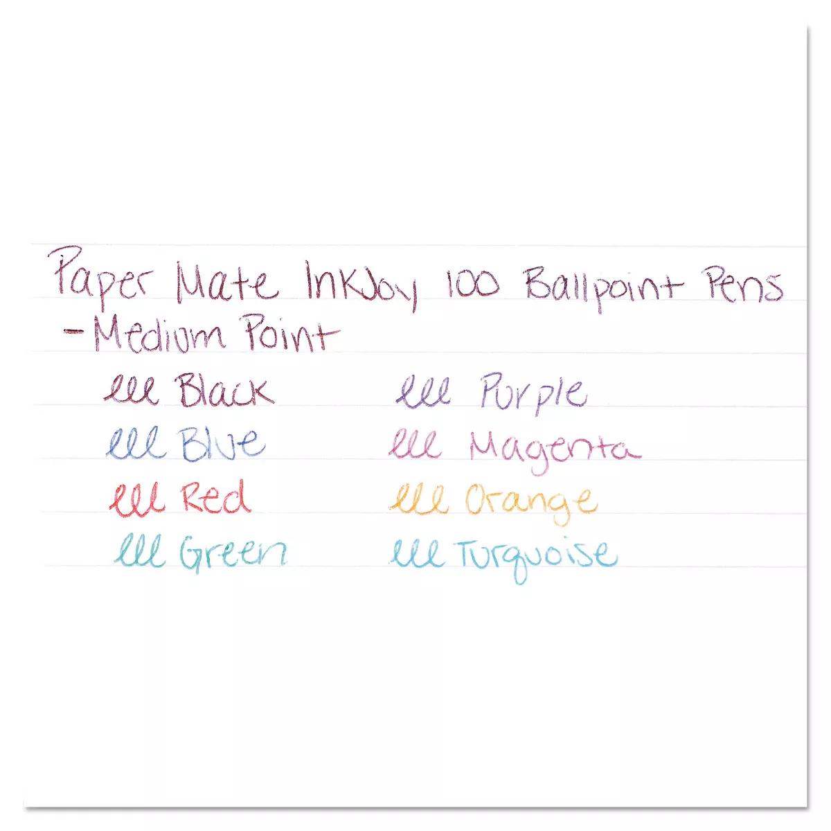 Paper Mate InkJoy 100 RT Retractable Ballpoint Pen 1mm Assorted 8/Pack 1945935