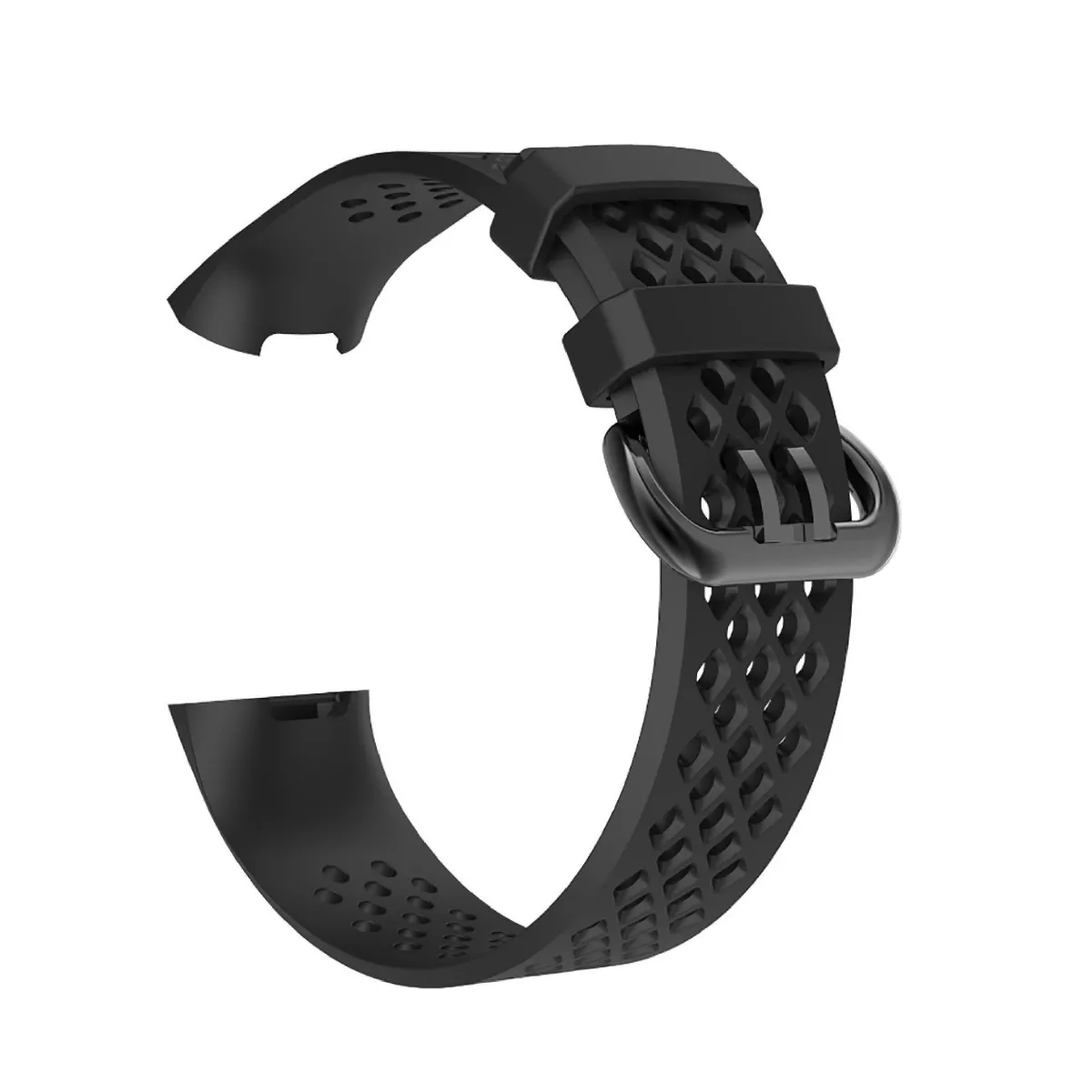 Insten Soft TPU Rubber Replacement Band For Fitbit Charge 4 & Charge 3, Black
