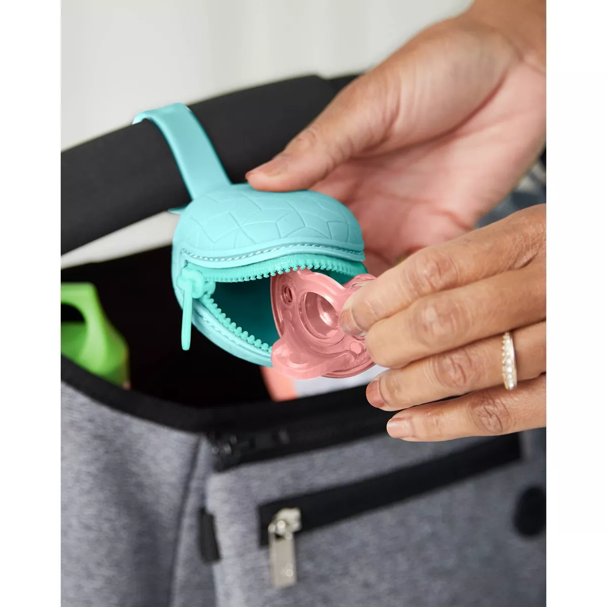 Skip Hop Silicone Pacifier Holder - Teal