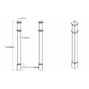 Vita Charleston Composite Lamp Post