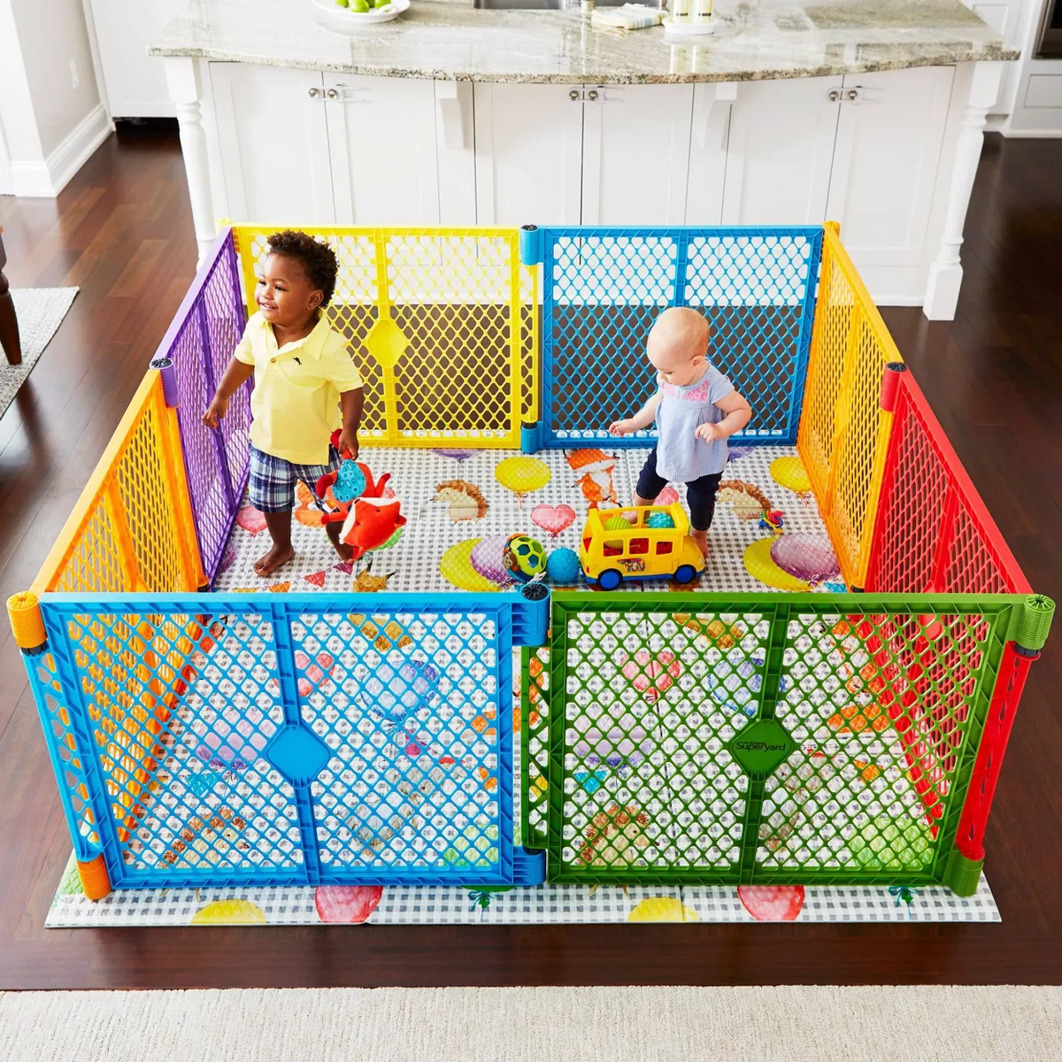 Toddleroo by North States Superyard Balloon Ride Play Mat