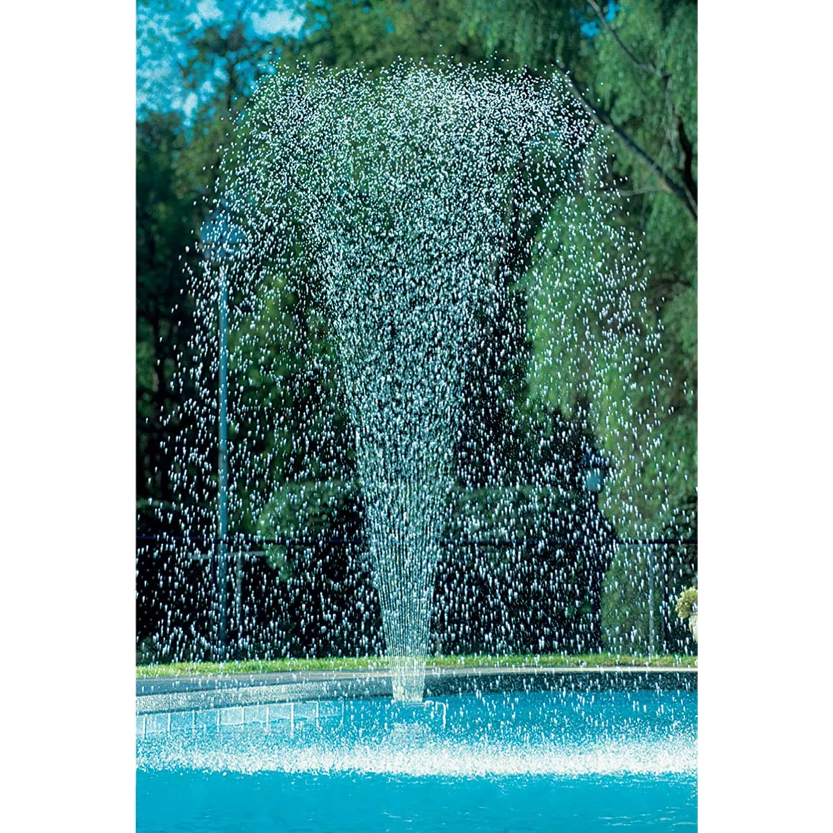 JED Pool Tools 90-915 Outdoor Backyard Adjustable Height and Spray Location Above and In Ground Swimming Pool Spray Waterfall Fountain, White