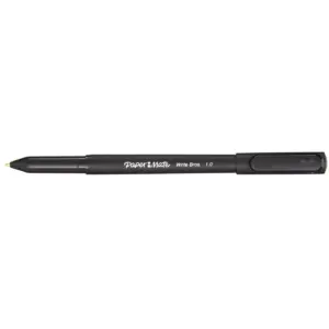 Paper Mate Write Bros. Ballpoint Stick Pen, 1.0 mm Medium Tip, Black Ink/Barrel, pk of 60