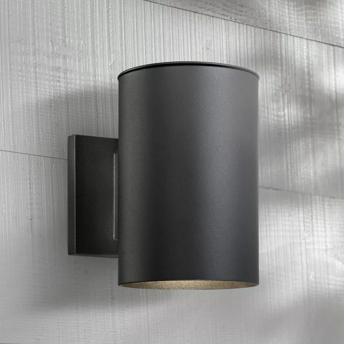 Possini Euro Design Modern Outdoor Wall Light Fixture LED Black 7 1/2