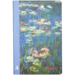 The Gifted Stationary 6-Pack A5 Claude Monet Travel Pocket Softcover Journal Lined Notebook, 8.25