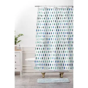 Ninola Design Color Palette Blue Memory Foam Bath Mat Blue - Deny Designs