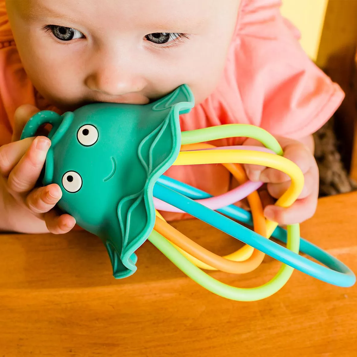 Baby Banana Lil' Squish Jellyfish Sensory Rattle & Teething Toy