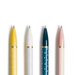 4pk Ballpoint Pens Monterey Classic Chic Black Ink - U Brands
