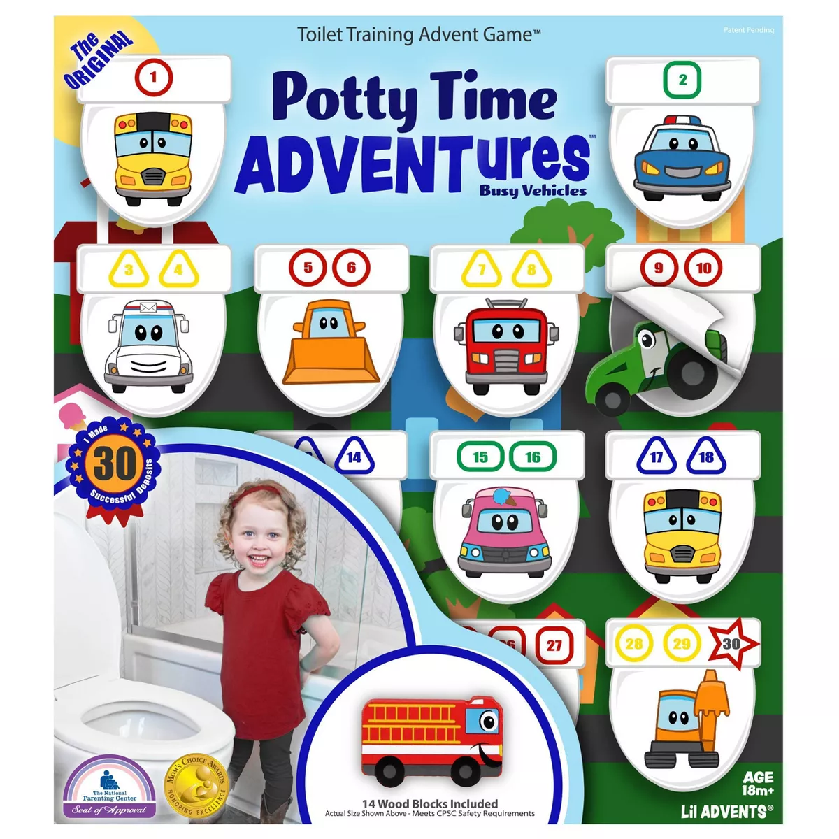 Lil Advents PottyTime Adventures Potty Training Toy - Busy Vehicles