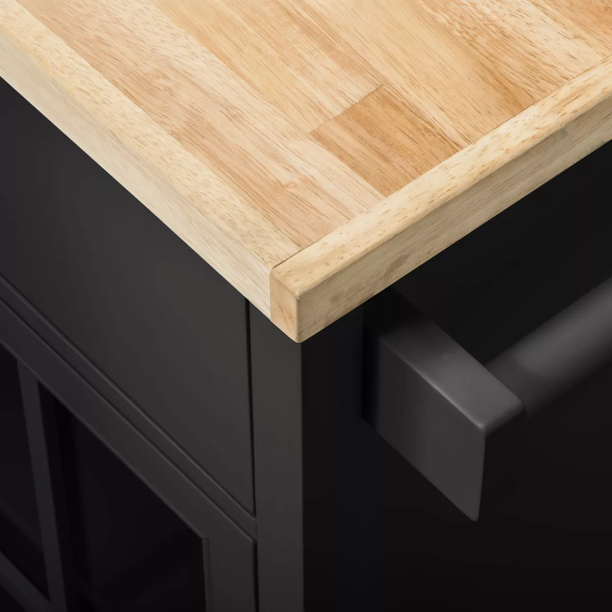 Windham Wood Top Kitchen Cart - Black - Threshold™