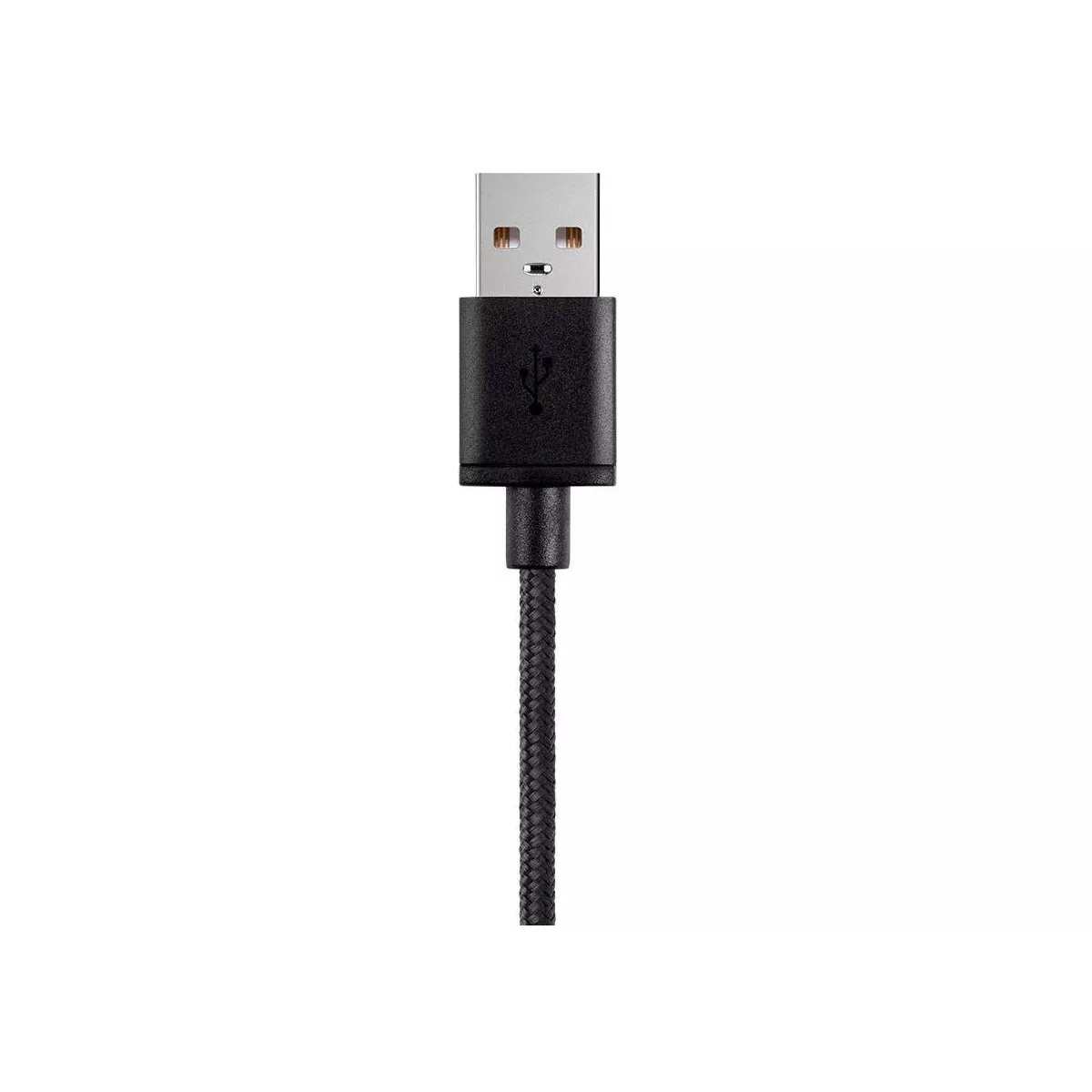 Monoprice USB-A to Micro B Cable - 0.5 feet - Black, 2.4A - Luxe Series