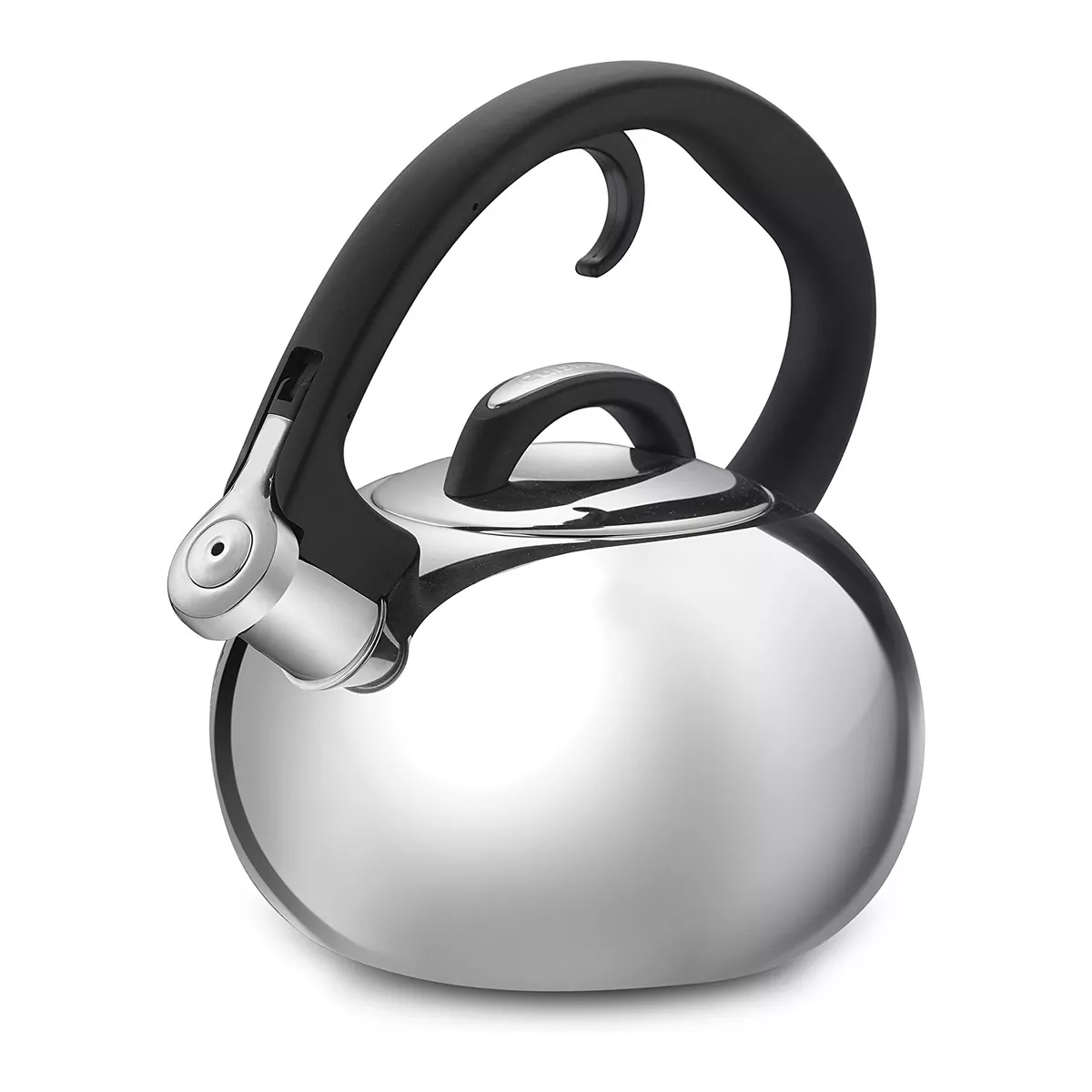 Cuisinart CTK-SS8 Classic Brilliance Modern 2 Quart Stainless Steel Whistling Tea Kettle Pot for Hot Water and Coffee, Silver
