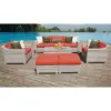 Fairmont 8pc Patio Sectional Seating Set with Club Chairs & Cushions - Tangerine - TK Classics