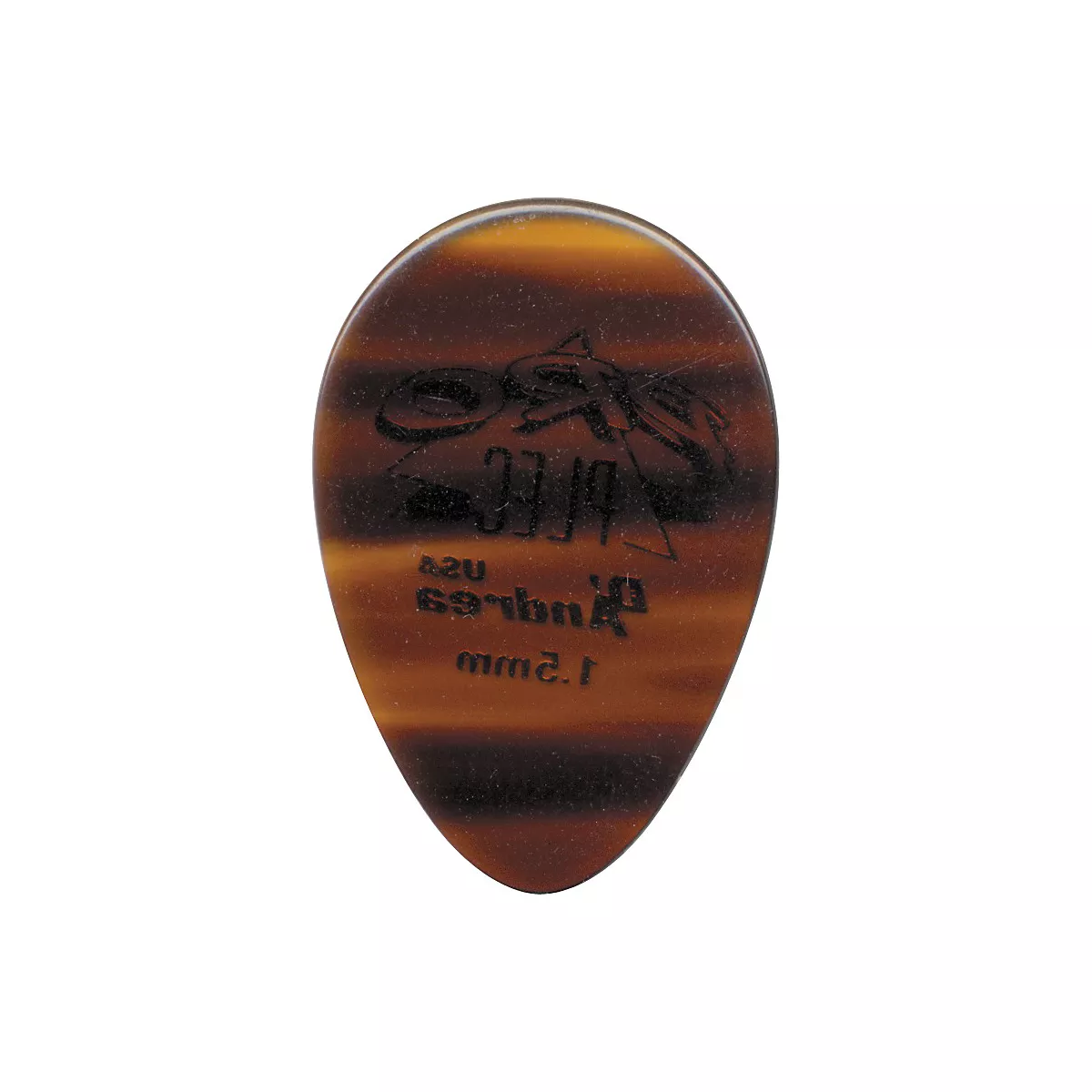 D'Andrea Pro Plec Large Round Teardrop Guitar Picks One Dozen Shell 1.5 mm