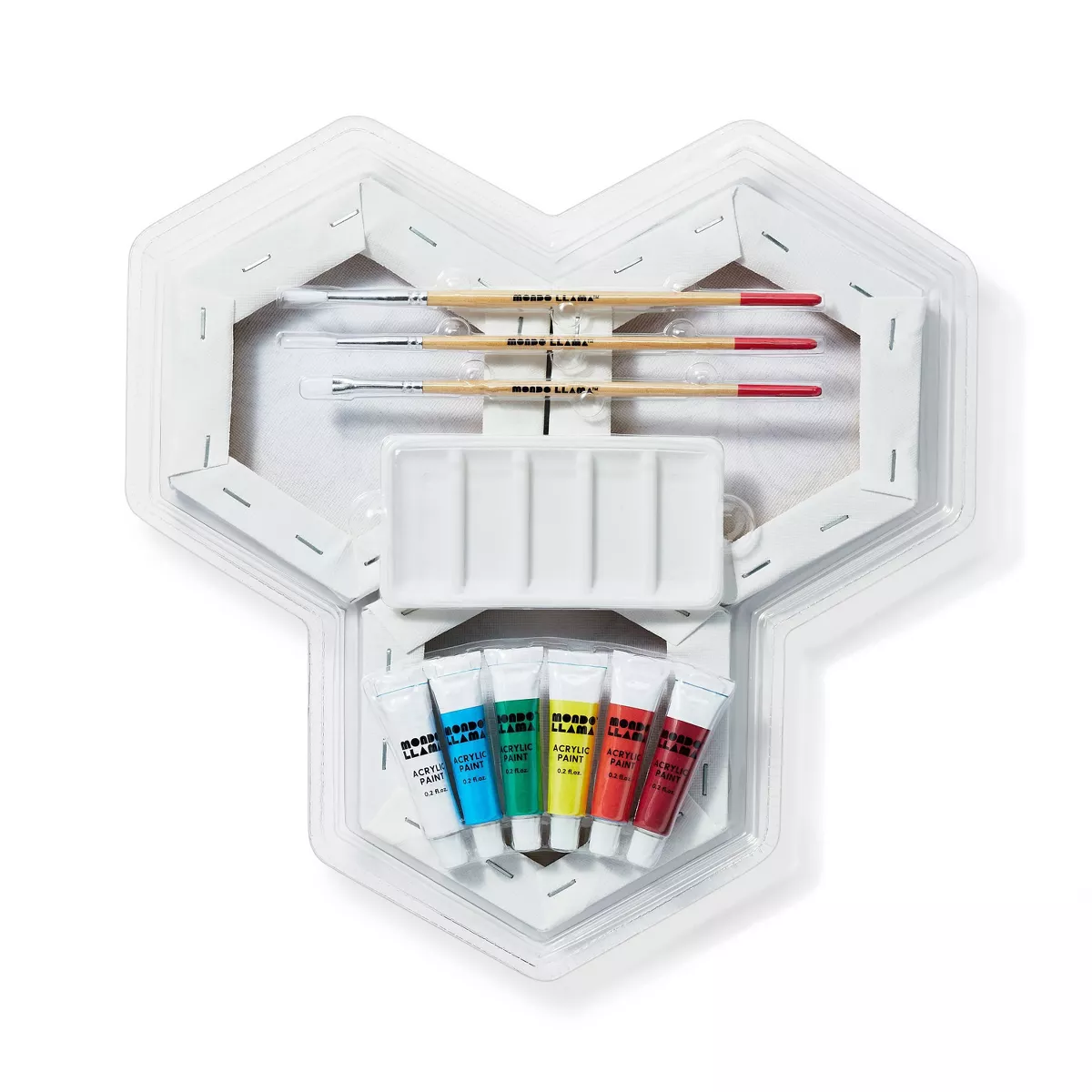 3ct Paint-Your-Own Hexagon Canvas Kit Fruit - Mondo Llama™