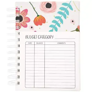 Paper Junkie 12 Month Money Budget Planner Spiral Organizer Notebook 24 Inner Pockets, 5