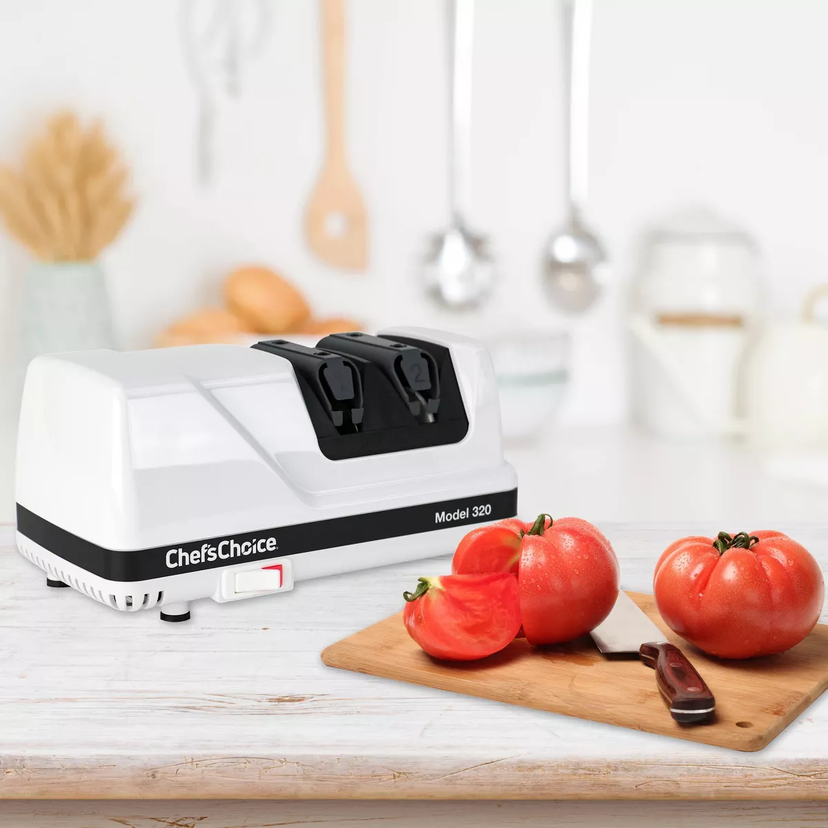 Chef'sChoice Diamond Hone FlexHone Strop Professional Electric Knife Sharpener White