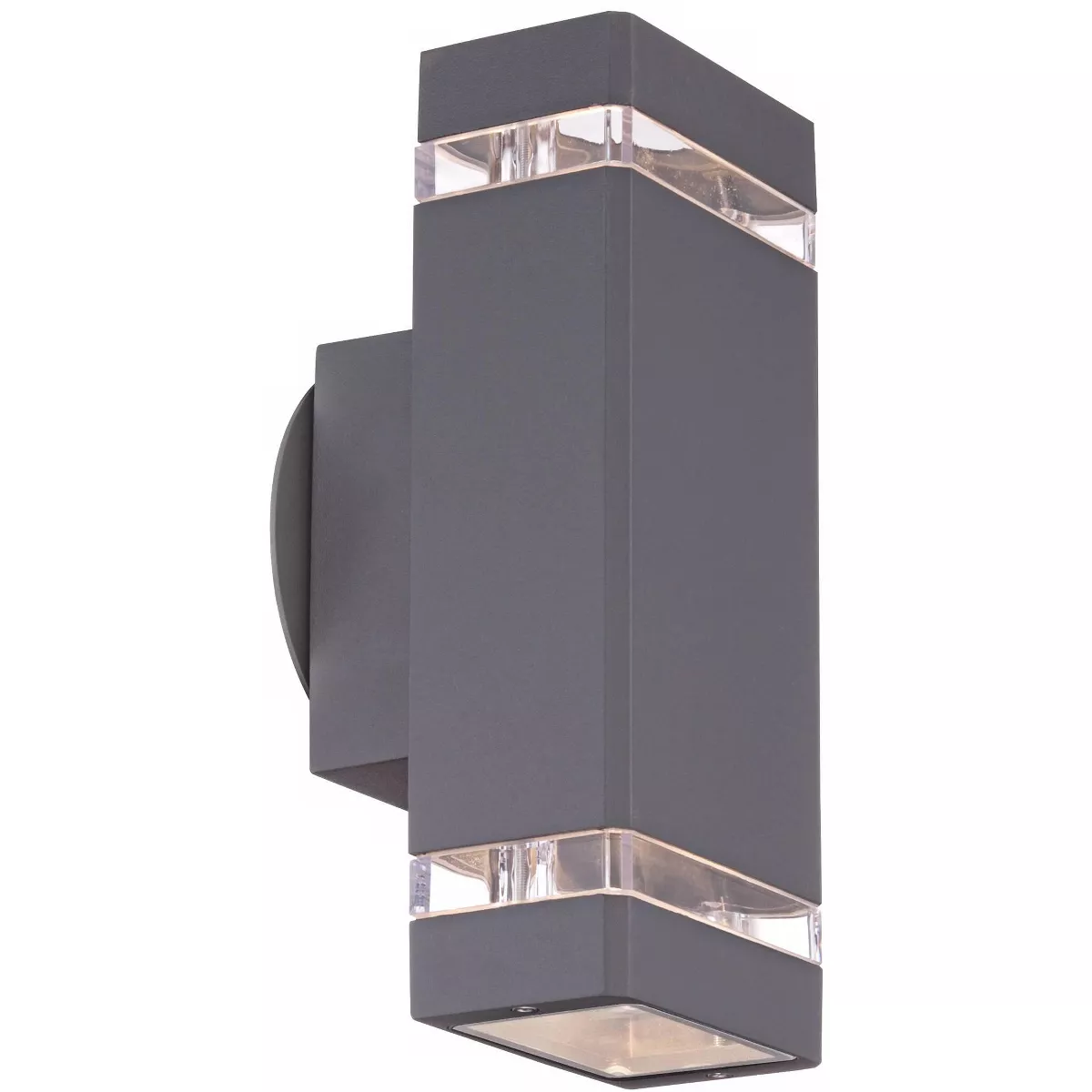 Possini Euro Design Modern Outdoor Wall Sconce Fixture Graphite Gray 10 1/2