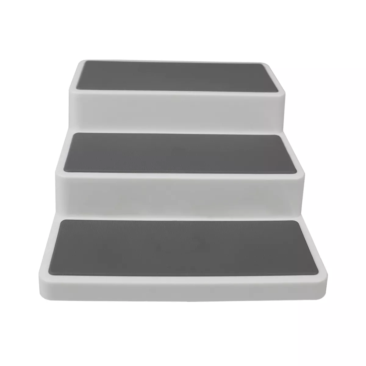 Home Basics 3 Tier Rubber Lined Plastic Seasoning Rack, White