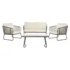 Benjin 4pc Living Set - Gray/White - Safavieh