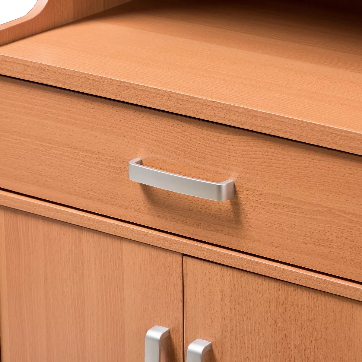 Lowell Modern and Contemporary Wood Finish Kitchen Cabinet Brown - Baxton Studio