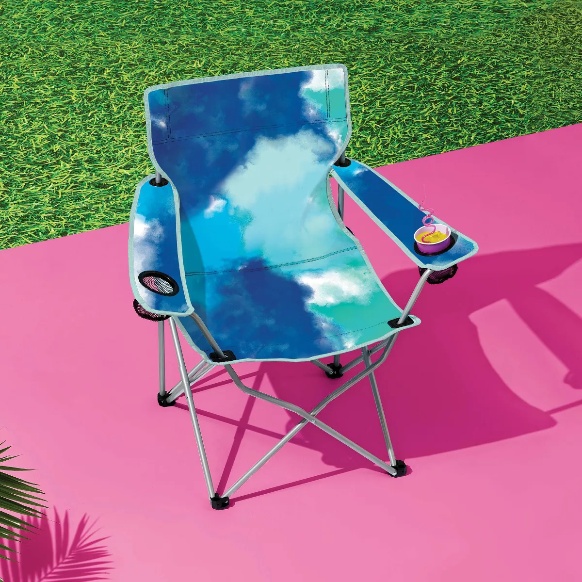 Adult Novelty Quad Chair Tie Die Teal - Sun Squad™