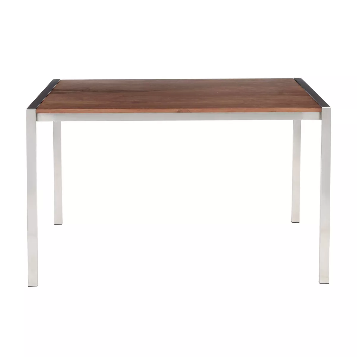 Fuji Modern Dining Table Silver/Brown - LumiSource