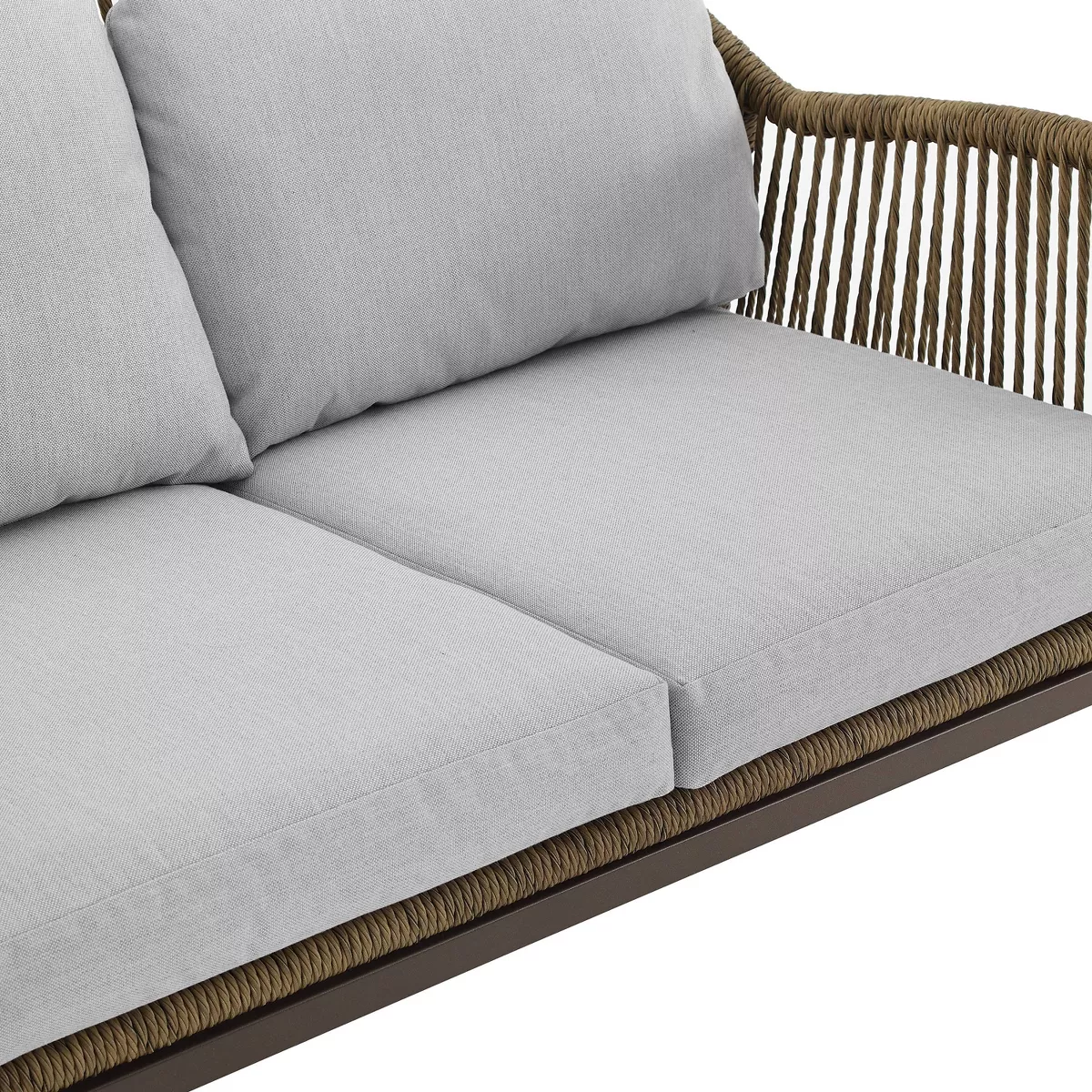 Haven 2pc Outdoor Wicker Conversation Set - Light Gray - Crosley