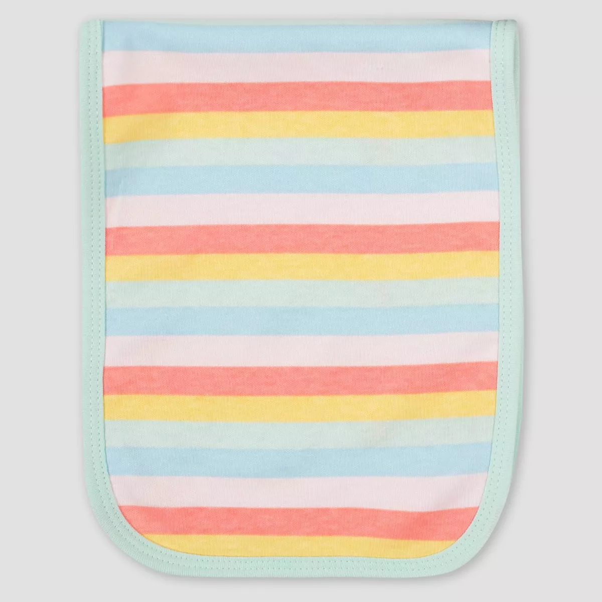 Gerber Baby Girls' 4pk Rainbow Print Interlock and Terry Burp Cloth Set - Pink