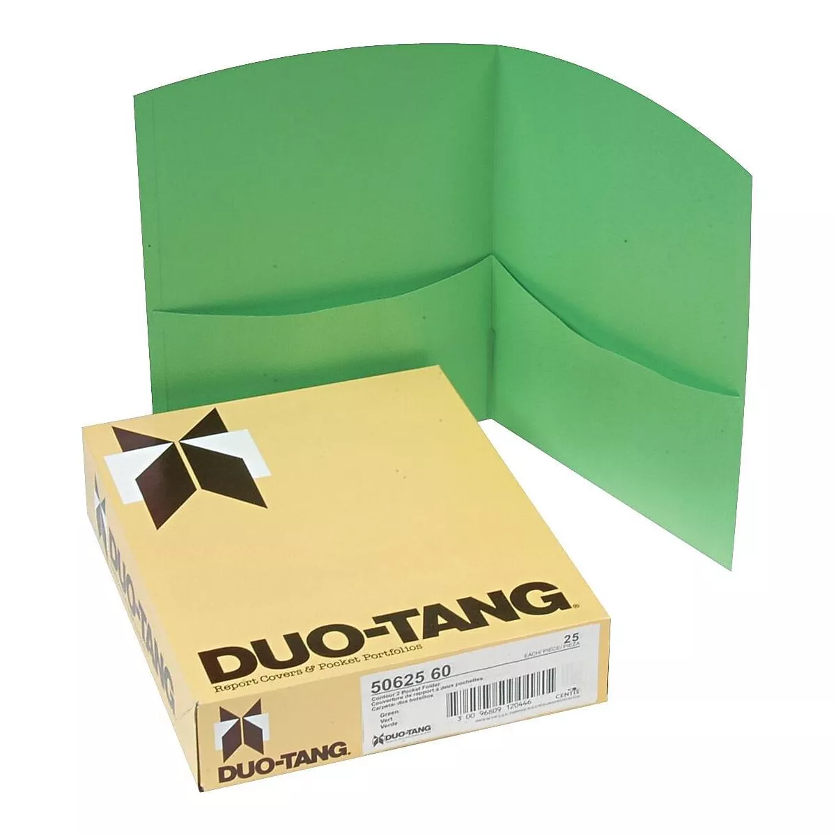 Oxford Contour Two-Pocket Recycled Paper Folder 100-Sheet Capacity Green 5062560