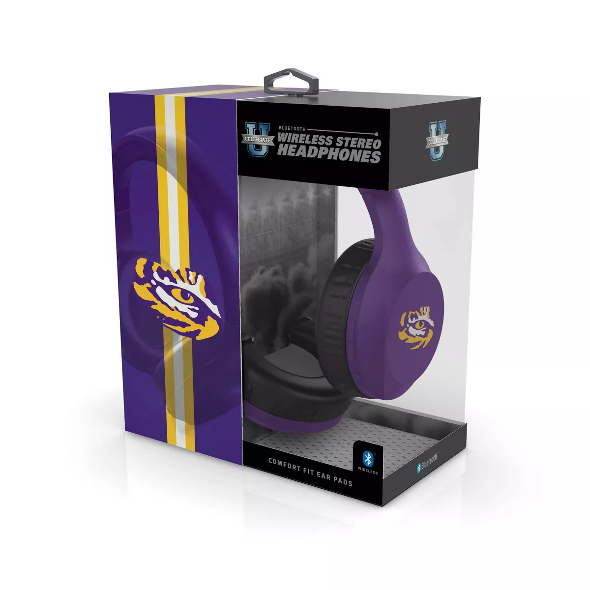 NCAA LSU Tigers Wireless Bluetooth Over-Ear Headphones