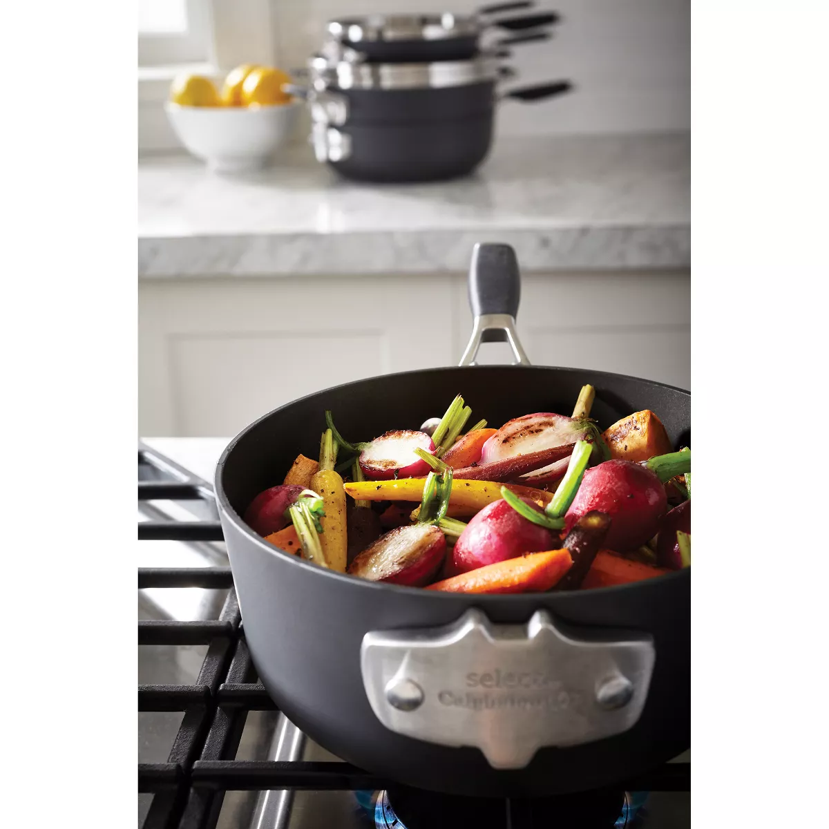 Calphalon Select 9pc Space Saving Hard-Anodized Nonstick Cookware Set