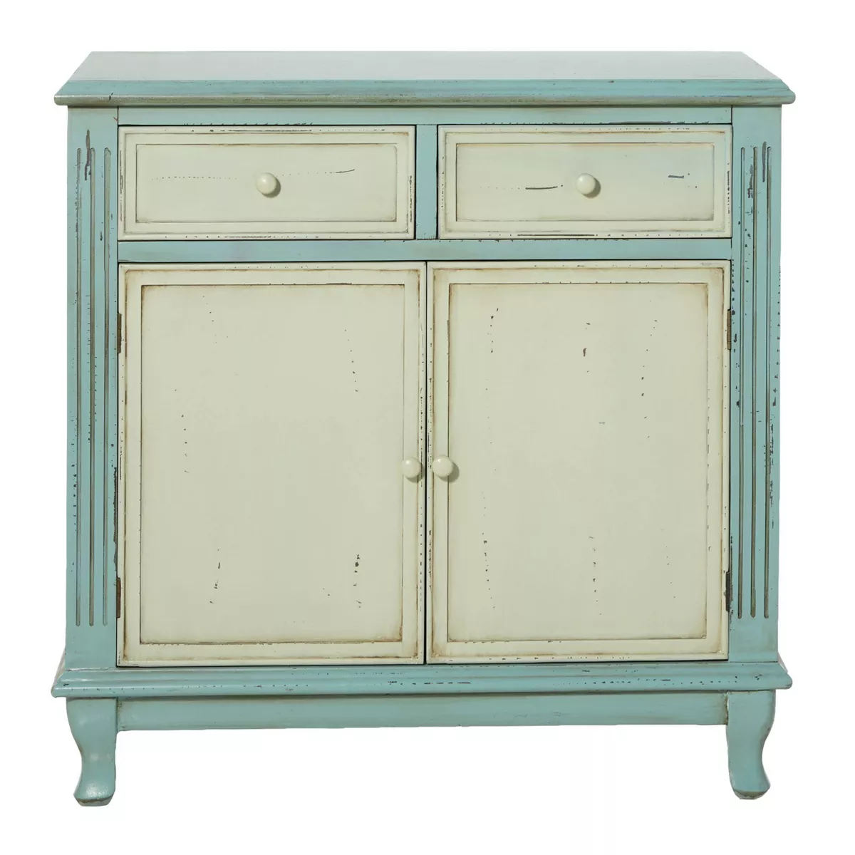 Wood 2 Over 2 Cabinet Buffet Green - Olivia & May