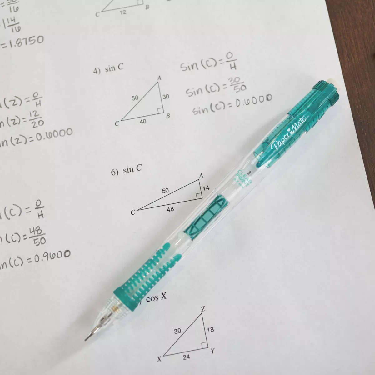 6pk #2 Mechanical Pencils ClearPoint .7mm Multicolor - PaperMate